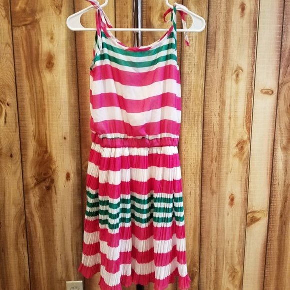 Modcloth Relish the rays Pink Green Striped Dress - Picture 6 of 7